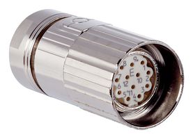 SICK DOS-2312-G Sensor Connector, M23, Female, 12 Positions, Solder Socket, Straight Cable Mount
