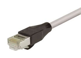 L-COM TRD695SCR-3 以太网线缆, Cat6, RJ45插头至RJ45插头, 灰色, 900 mm, 3 ft