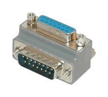 L-COM DG9015MF3 连接器适配器, D-sub, 标准 D Sub, 插头, 15 路, 标准 D Sub, 插座, 15 路