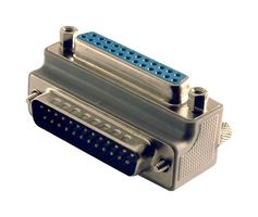 L-COM DG9025MF1 连接器适配器, D-sub, 直角, 标准 D Sub, 插头, 25 路, 标准 D Sub, 插座, 25 路