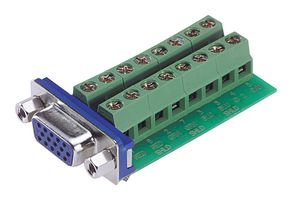L-COM DGBH15FT D-Sub 连接器, 标准, 插座, Field Termination Series, 15 触点, DE, 螺丝