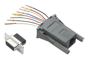 L-COM REC098F Connector Adapter, D Sub, 9 Ways, Receptacle, RJ45, 8 Ways, Receptacle