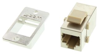 L-COM ECF504-SC3 直列式适配器, Cat3,屏蔽, 适配器, 直列式, RJ45, RJ45