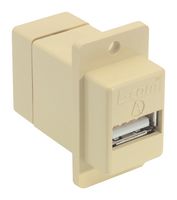 L-COM ECF504-UAB USB Adapter, USB Type A Receptacle, USB Type B Receptacle, USB 2.0