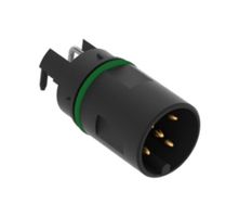ERNI - TE CONNECTIVITY 225456-E 传感器连接器, M12, 公, 5路, PCB插头, 直角印刷板安装