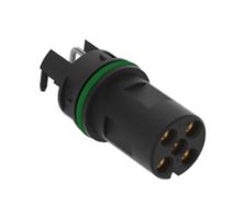 ERNI - TE CONNECTIVITY 225457-E 传感器连接器, M12, 母, 5路, PCB插座, 直角印刷板安装