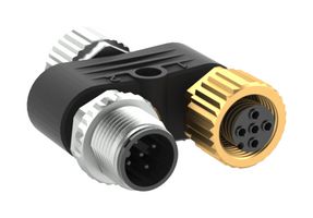 ERNI - TE CONNECTIVITY 394892-E 传感器分配器, Y-样式, 电缆安装, 5路M12插座, 5路M12插头, 插座, LCP (液晶聚合物) 材质