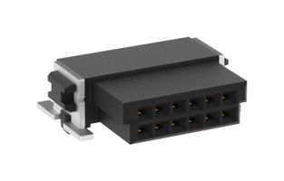 ERNI - TE CONNECTIVITY 154740-E PCB插座, 板至板, 1.27 mm, 2 排, 12 触点, 表面安装直角, SMC Series