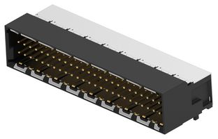 ERNI - TE CONNECTIVITY 244692-E Mezzanine Connector, EMC Enhanced, Plug, 1 mm, 2 Rows, 50 Contacts, Surface Mount Right Angle