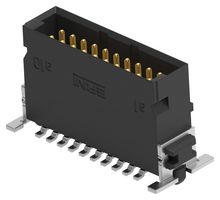 ERNI - TE CONNECTIVITY 254415-E 引脚针座, 4.85mm, 板至板, 1.27 mm, 2 排, 20 触点, 表面安装直型, SMC Series