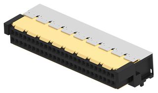 ERNI - TE CONNECTIVITY 284310-E Mezzanine Connector, Blindmate, Receptacle, 1 mm, 2 Rows, 50 Contacts, Surface Mount Right Angle