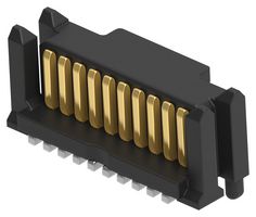 ERNI - TE CONNECTIVITY 354863-E Mezzanine连接器, 公母同体, 0.8 mm, 1 排, 10 触点, 表面安装直型, 铜合金