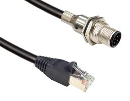 AMPHENOL LTW MSDS-04PMMJ-SF8AA5 Sensor Cable, D Coded, M12 Plug, RJ45 Plug, 4 Positions, 500 mm, 19.7 ", M Series