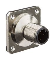 AMPHENOL LTW M12A-04PMMS-SS8E15 Sensor Cable, A Coded, M12 Plug, Free End, 4 Positions, 150 mm, 5.9 ", M Series