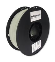 MULTICOMP PRO MP010754 3D Printer Filament, Light Weight, Polylactide, Natural, 1 Kg, 1.75 mm Dia, 190 to 270 °C
