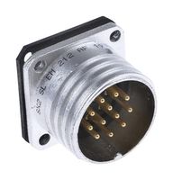AMPHENOL SOCAPEX SL EM 212 AF 圆形连接器, Standard Circular Connector, SL61 Series, 面板安装插座, 12 触点, 焊接引脚, 螺纹