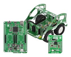 MIKROELEKTRONIKA MIKROE-1750 Hackers and Makers Kit, Buggy, nRF8001, PIC18F87J50
