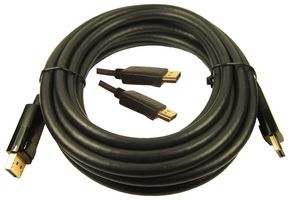 MULTICOMP PRO MP-FCR72011 Audio / Video Cable Assembly, 8K, DisplayPort Plug, DisplayPort Plug, 6.6 ft, 2 m, Black