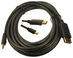 MULTICOMP PRO MP-FCR72013 Audio / Video Cable Assembly, 4K, DisplayPort Plug, Mini DisplayPort Plug, 3.3 ft, 1 m, Black