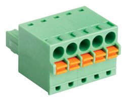 CAMDENBOSS CSTBP92HE/5 Pluggable Terminal Block, 3.81 mm, 5 Ways, 0.5 mm², Push In
