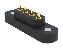 MILL-MAX 878-22-004-10-011101 弹簧式连接器, Pogo Pin针座, 4 mm, 1排, 4 触点, 通孔安装