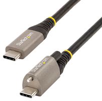 STARTECH USB31CCTLKV50CM USB 线缆,20"/50cm 顶部锁定 USB-C 线缆 10Gbps,Type-C,100W (5A),单螺丝