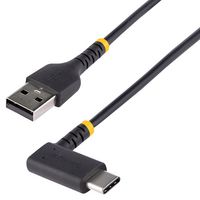 STARTECH R2ACR-30C-USB-CABLE USB线缆,1ft/30cm USB A转C充电线(直角),重型快充线