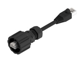 AMPHENOL CONEC 17-10006 以太网线缆, Cat5e, RJ45插头至RJ45插头, 黑色, 2 m, 6.6 ft