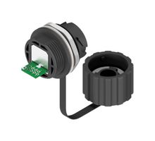 AMPHENOL CONEC 17-10039 模块连接器, RJ45 插座, 1 x 1 (端口), 8P8C, Cat5e, IP67, 面板安装