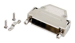 AMPHENOL CONEC 165X11009X 连接器后壳, D Sub, DE, 180°, 金属化ABS (丙烯腈丁二烯苯乙烯)主体