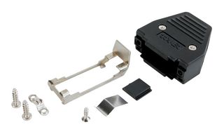 AMPHENOL CONEC 165X11299XE D Sub Backshell, DB, 45°, 180°, ABS (Acrylonitrile Butadiene Styrene) Body