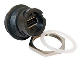 AMPHENOL CONEC 17-200601 USB Adapter, USB Type A Receptacle, USB Type A Receptacle, USB 2.0, IP67, Copper Alloy