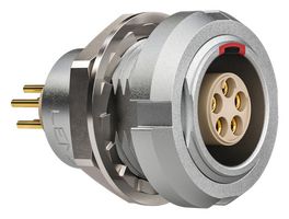 LEMO ECG.0B.305.CLN 圆形连接器, Standard Circular Connector, 0B Series, 面板安装插座, 5 触点, PCB插座, 推挽