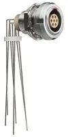 LEMO ECG.1B.307.CLV 圆形连接器, Standard Circular Connector, 1B Series, 直角面板安装插座, 7 触点, PCB插座, 推挽