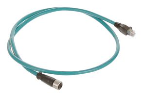 MOLEX 1201080010 Sensor Cable, M12, Micro-Change Receptacle, RJ45 Plug, 4 Positions, 1 m, 3.28 ft