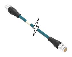 MOLEX 1300480098 Sensor Cable, M12, Micro-Change Plug, Micro-Change Plug, 4 Positions, 4 m, 13.12 ft