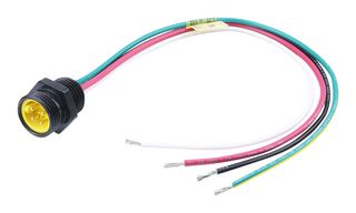 MOLEX 1300130377 传感器电缆, Mini-Change A尺寸插头, 自由线端, 4路, 1 m, 3.3 ft, Mini-Change 130013 Series