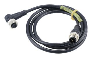 MOLEX 1200668998 Sensor Cable, M12, Micro-Change Plug, 90° Micro-Change Receptacle, 5 Positions, 1 m, 3.28 ft
