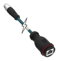 MOLEX 1300488150 传感器电缆, M12, Micro-Change插头, RJ45插口, 4路, 500 mm, 1.64 ft, Micro-Change 130048 Series