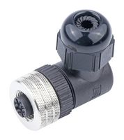 MOLEX 1200715010 Sensor Connector, PG9, Micro-Change 120071 Series, M12, Female, 4 Positions, Screw Socket