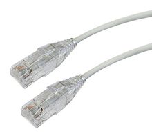VIDEK 2994-2GY 以太网线缆, 薄型, Cat6, RJ45插头至RJ45插头, UTP (非屏蔽双绞线), 灰色, 2 m, 6.6 ft