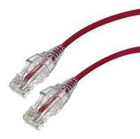 VIDEK 2994-3R 以太网线缆, 薄型, Cat6, RJ45插头至RJ45插头, UTP (非屏蔽双绞线), 红色, 3 m, 9.8 ft