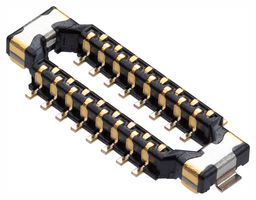 MOLEX 203390-0323 Stacking Board Connector, Quad-Row 203390 Series, 32 Contacts, 0.175 mm, Stacking, Solder, 4 Rows