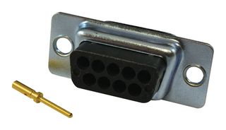CINCH CONNECTIVITY SOLUTIONS DEUH-9P D Sub Connector, Standard, Plug, DEUH Series, 9 Contacts, DE, Crimp