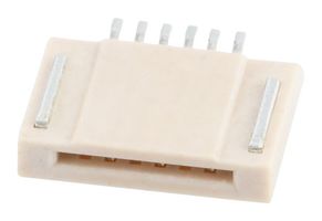 MOLEX 51281-0698 FFC / FPC Board Connector, 0.5 mm, 6 Contacts, Easy-On 51281 Series, Solder, Top, Bottom, 1 Row