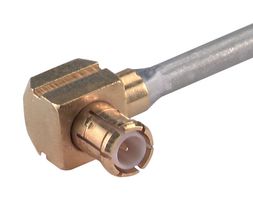 HUBER+SUHNER 16_MCX-50-2-104/111_NH-1 射频/同轴连接器, MCX同轴, 直角插头, 焊接, 50 ohm, EZ 86 TP M17, 黄铜