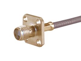 HUBER+SUHNER 25_SMA-50-2-5/111_NE RF / Coaxial Connector, SMA Coaxial, Straight Flanged Jack, Solder, Crimp, 50 ohm