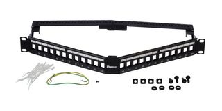 PANDUIT KPA24WSBL Patch Panel, Modular Patch Panel, 24 Ports, 1U