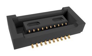 AMPHENOL COMMUNICATIONS SOLUTIONS 10164227-0201A1RLF Mezzanine连接器, 插座, 0.4 mm, 2 排, 20 触点, 表面安装直型, 铜合金