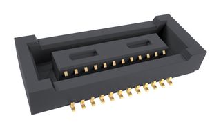 AMPHENOL COMMUNICATIONS SOLUTIONS 10164227-0241A1RLF Mezzanine连接器, 插座, 0.4 mm, 2 排, 24 触点, 表面安装直型, 铜合金